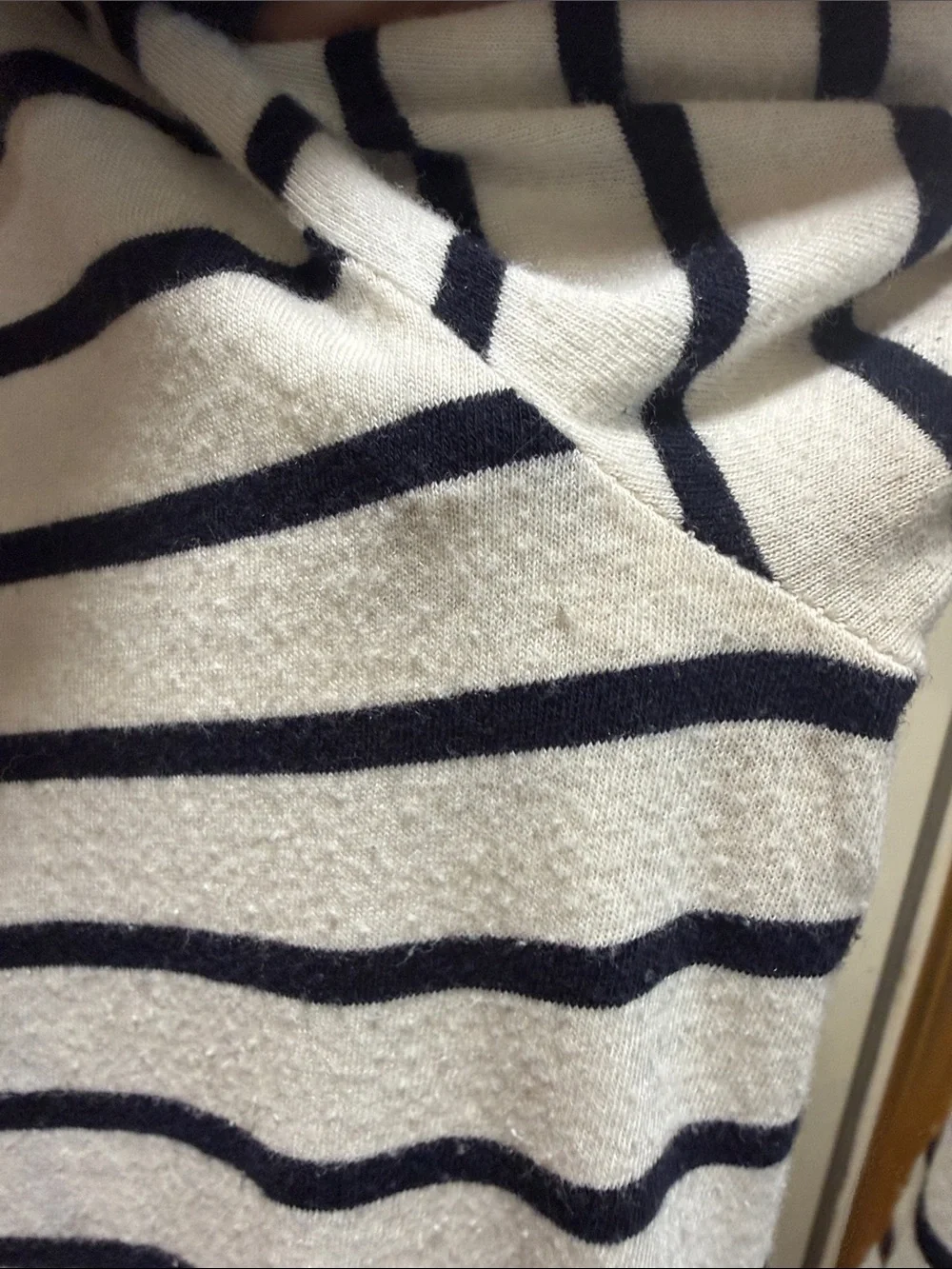 J. Crew Open-Front Striped Cardigan in White and Black XS